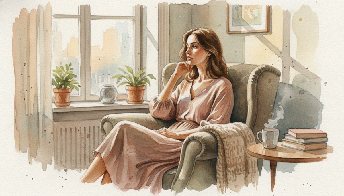 仕事と育児の両立に悩む女性の様子