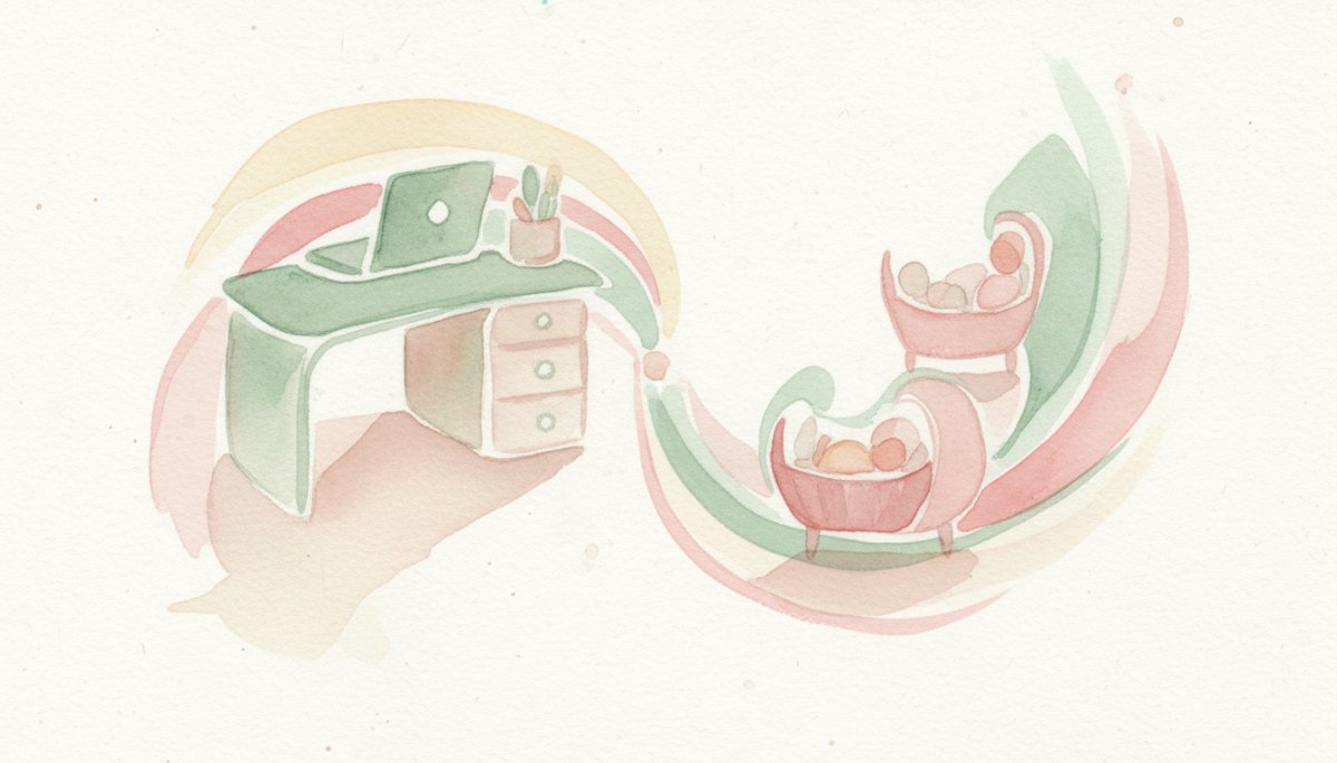 育児と副業のバランスを取る様子