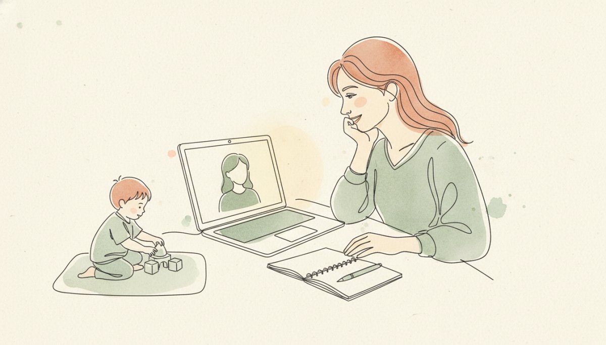 オンラインカウンセリングで希望を感じるママ