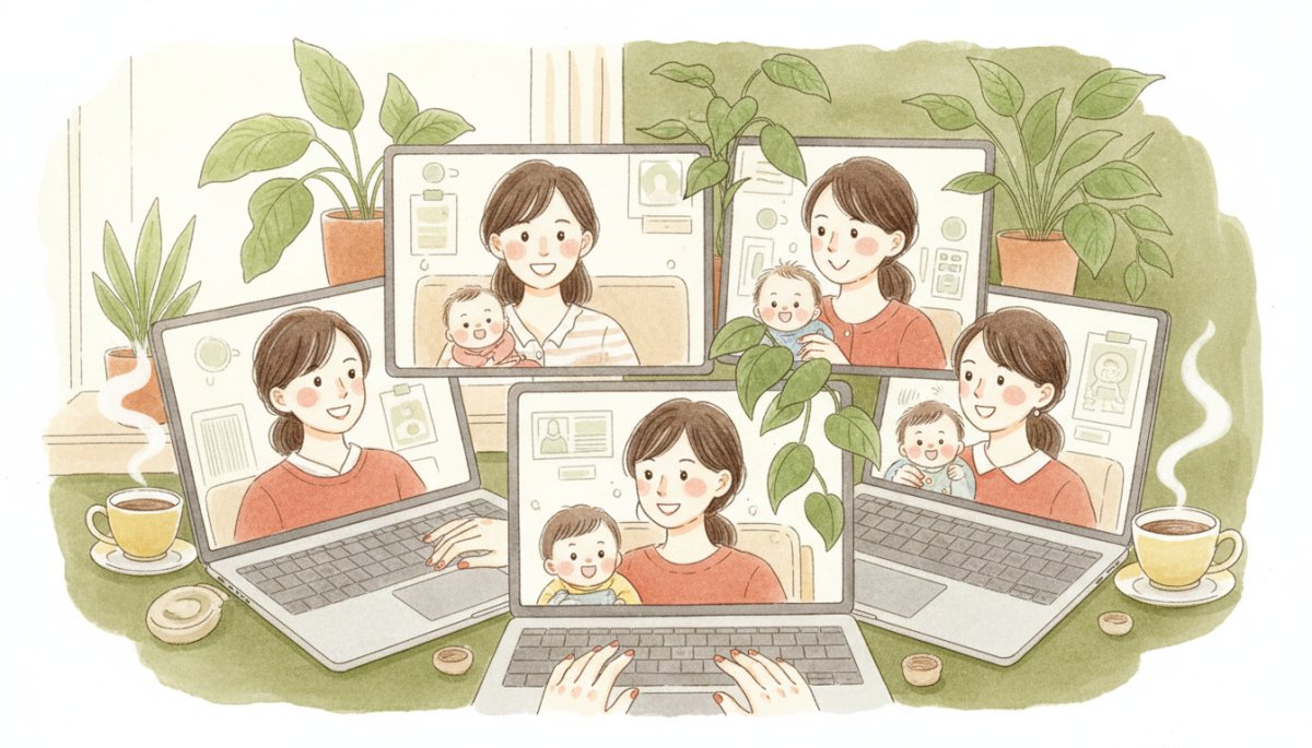 ママ 在宅ワーク コミュニティ 繋がり オンライン