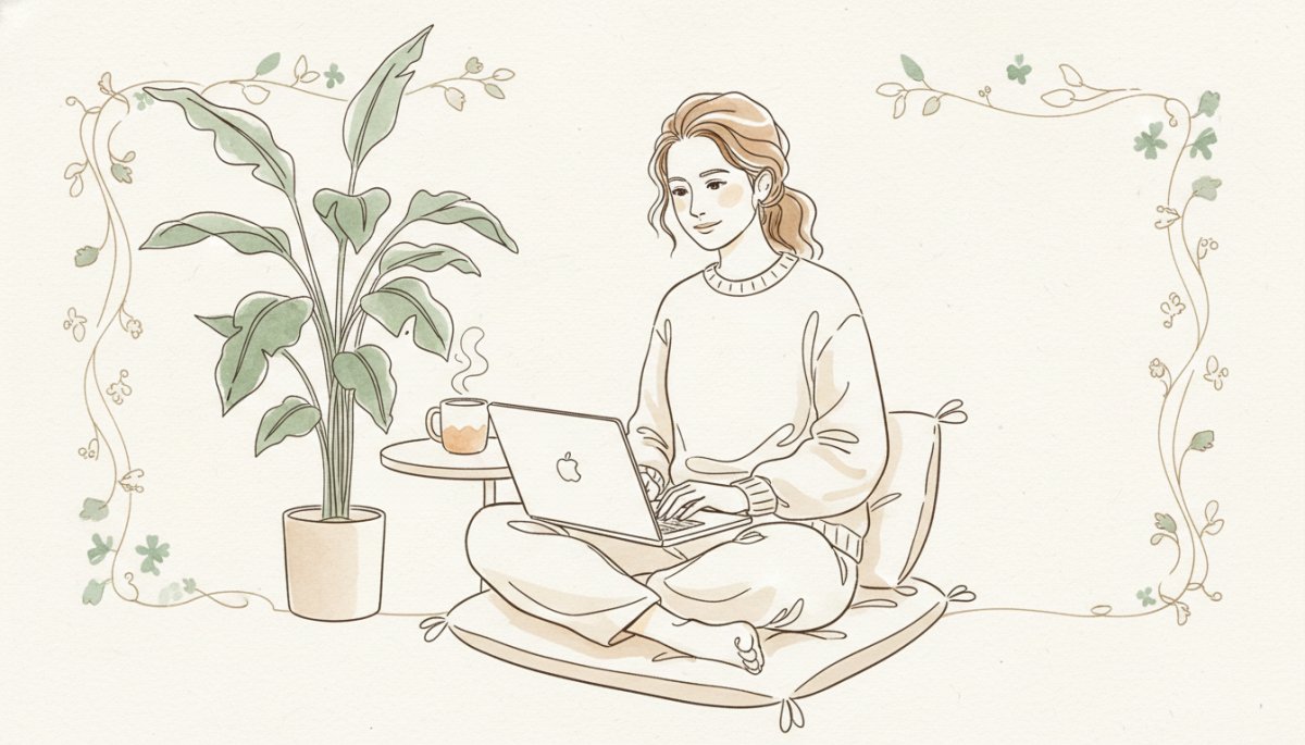 自分らしい働き方を見つけた在宅ワークママの充実した表情