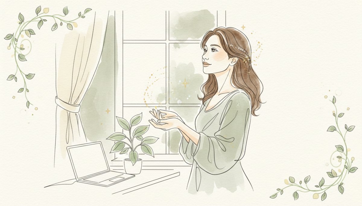 未来への希望を抱く在宅ワークママ