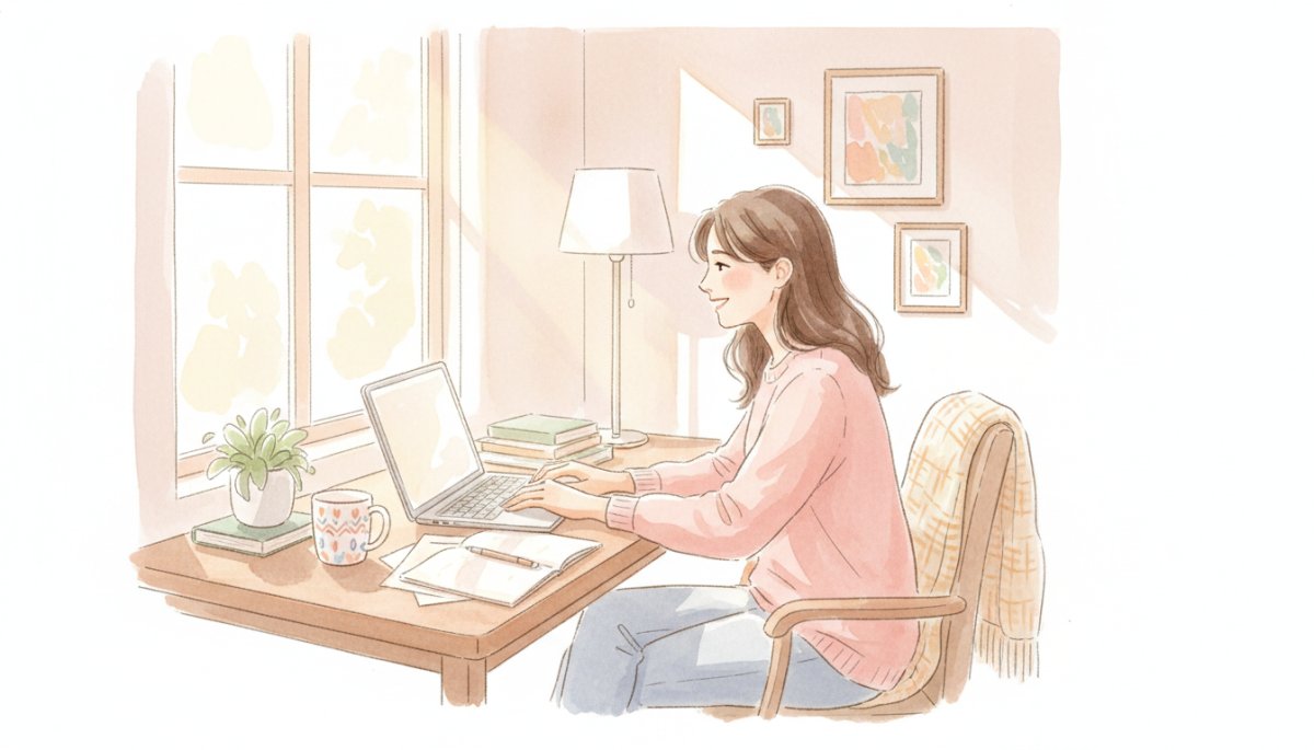 成長を実感するWebライターのイメージ