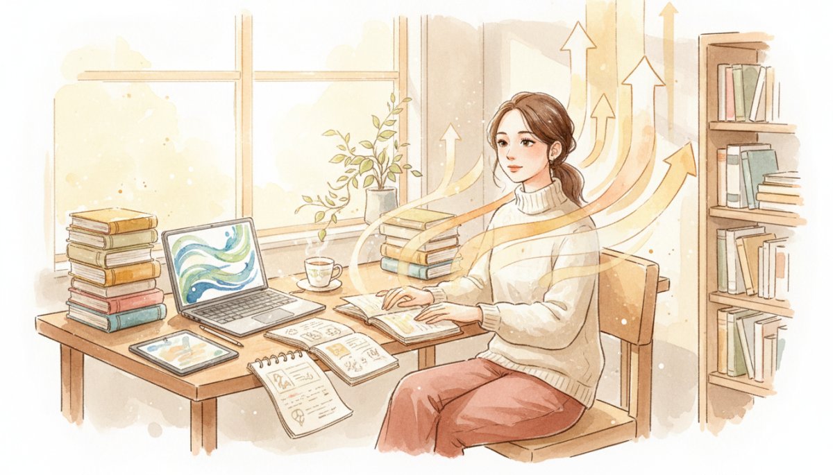 継続的にスキルアップするSEOライターのイメージ