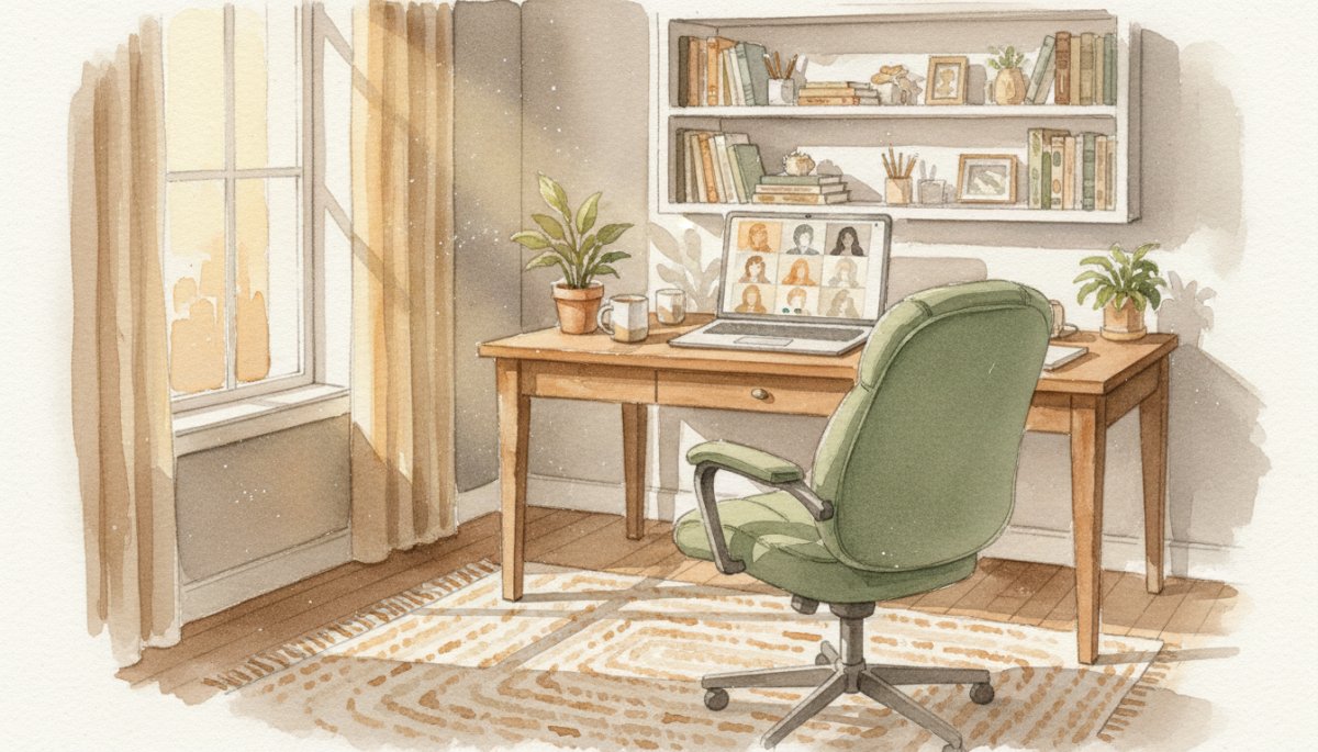 オンライン勉強会に参加するママの様子