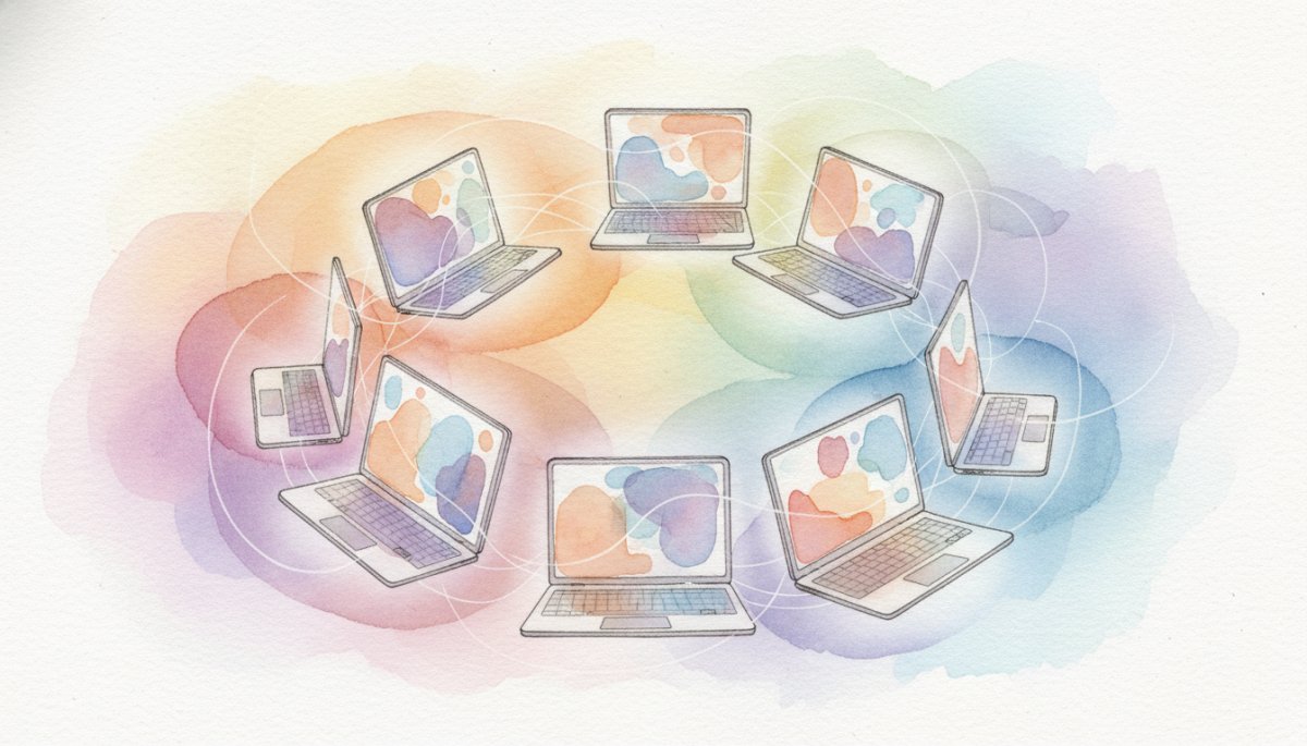 オンラインコミュニティで交流するママたち