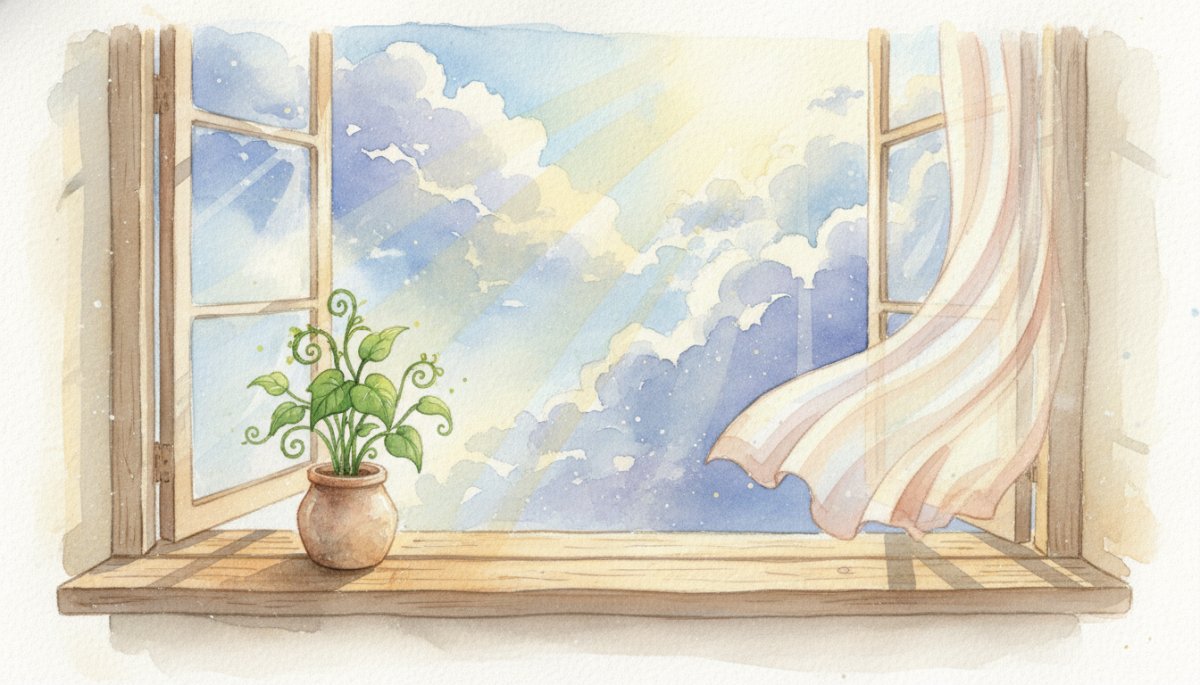 新しい挑戦を始めるママの希望に満ちた様子