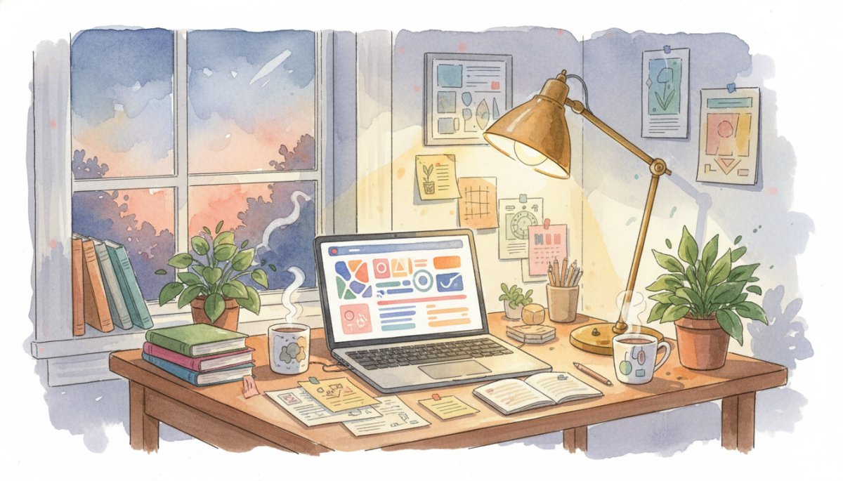 スキルアップに取り組む姿勢 水彩画