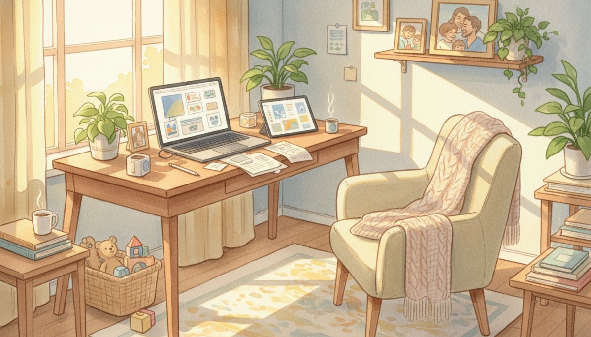 Fammスクール受講後の在宅ワークイメージ