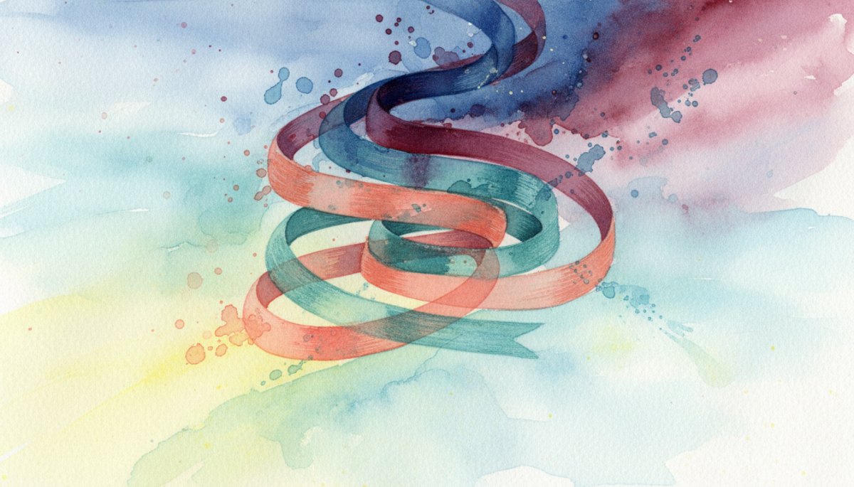 実務経験を積む成長過程を表現した水彩画イメージ