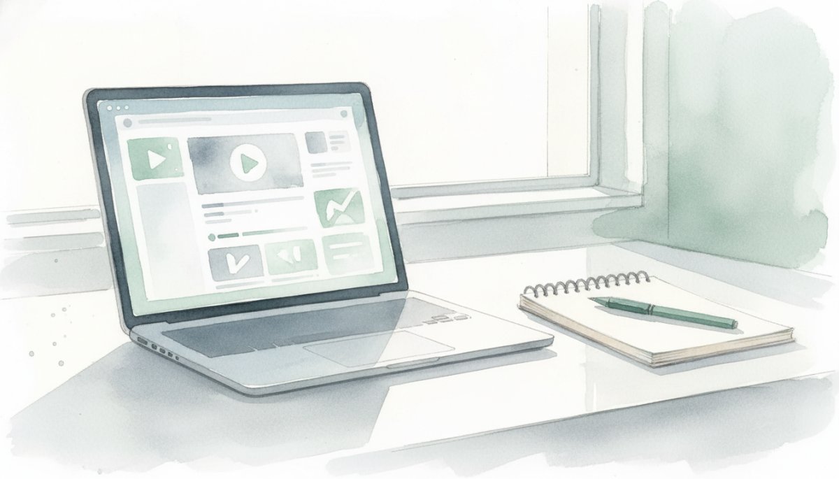 オンライン学習のイメージ 水彩画