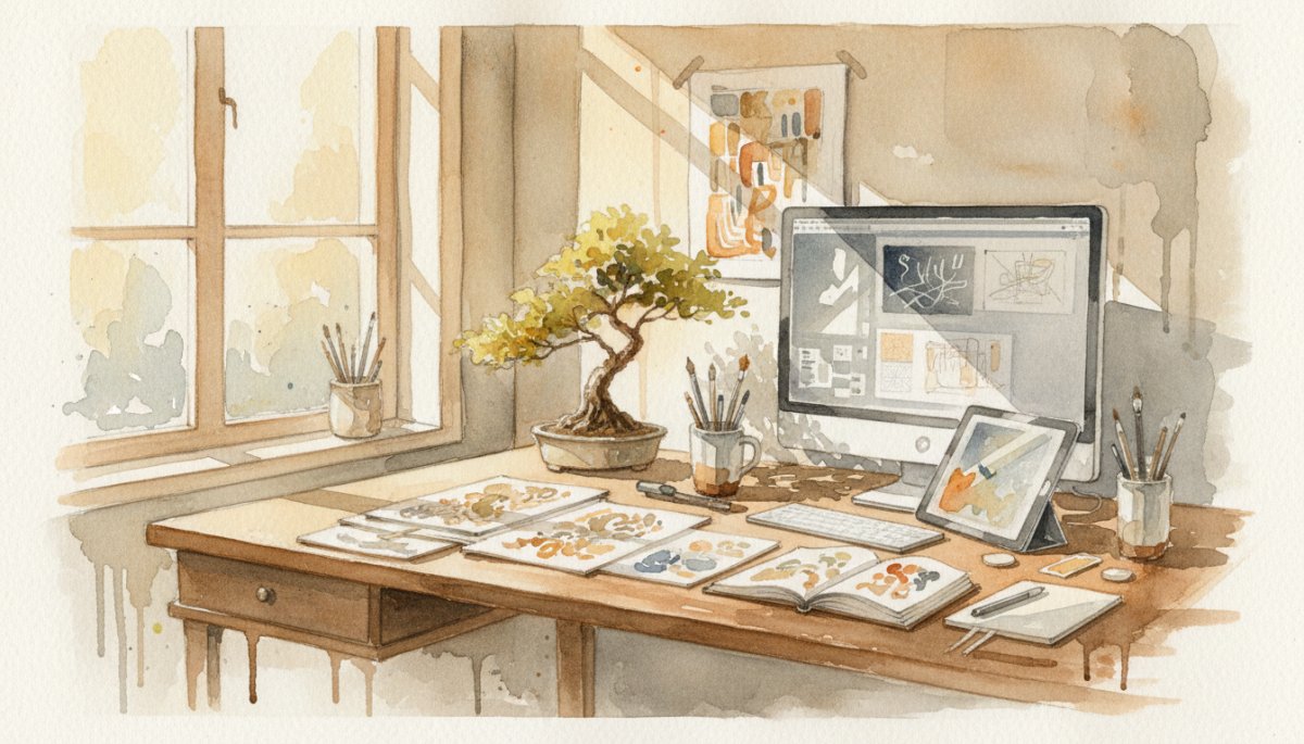 Webデザインの実践練習をするイメージ