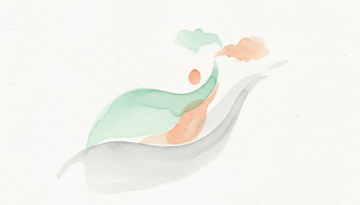 初心者向けサポート体制のイメージ 水彩画