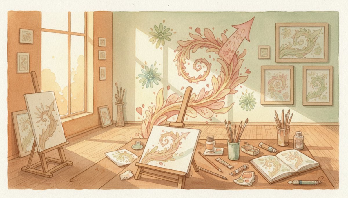 Webライティングで成果を出すイメージ 水彩画