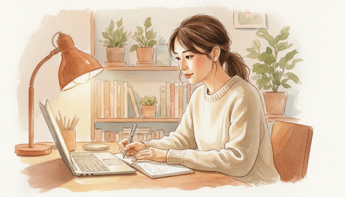 具体的な質問を考える女性のイメージ