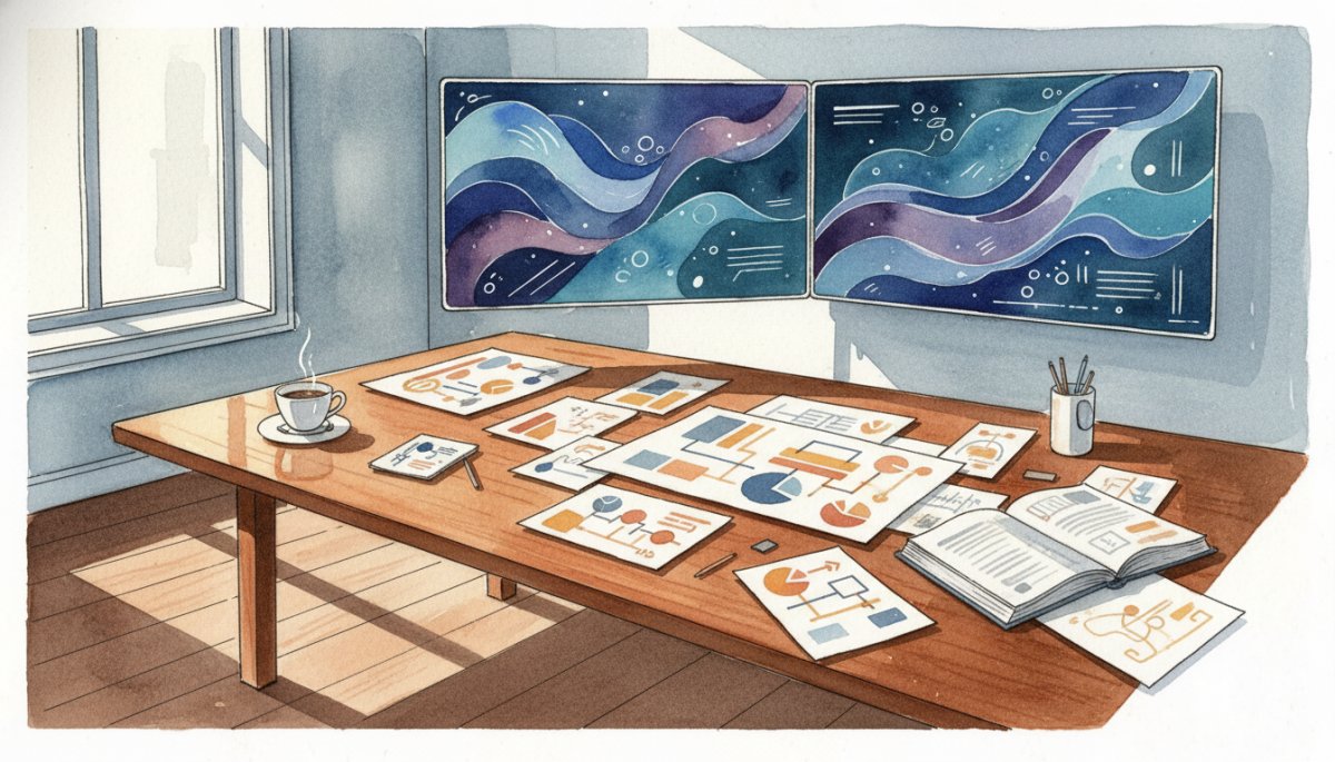 マーケティング分析イメージ データを見ながら戦略を考える