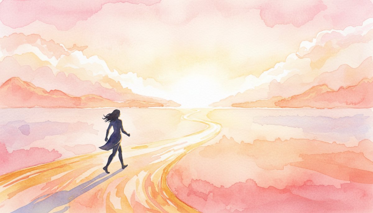 新しい挑戦のイメージ 前向きに進む様子