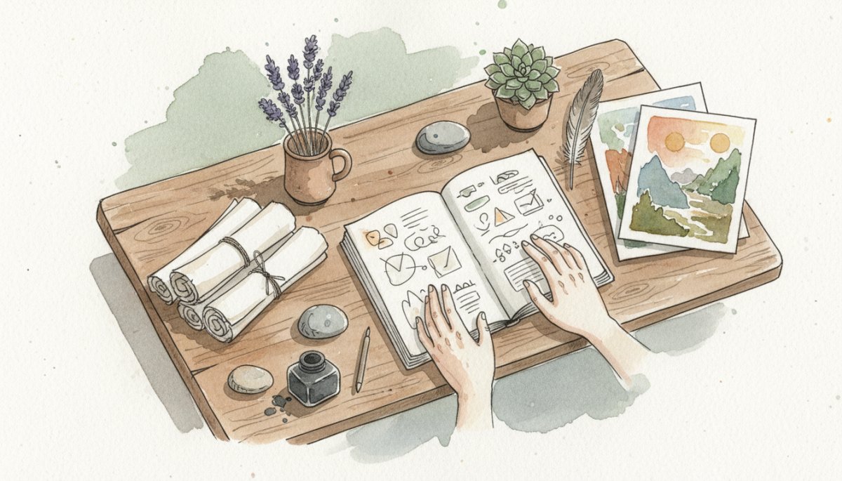 学習計画を立てる様子