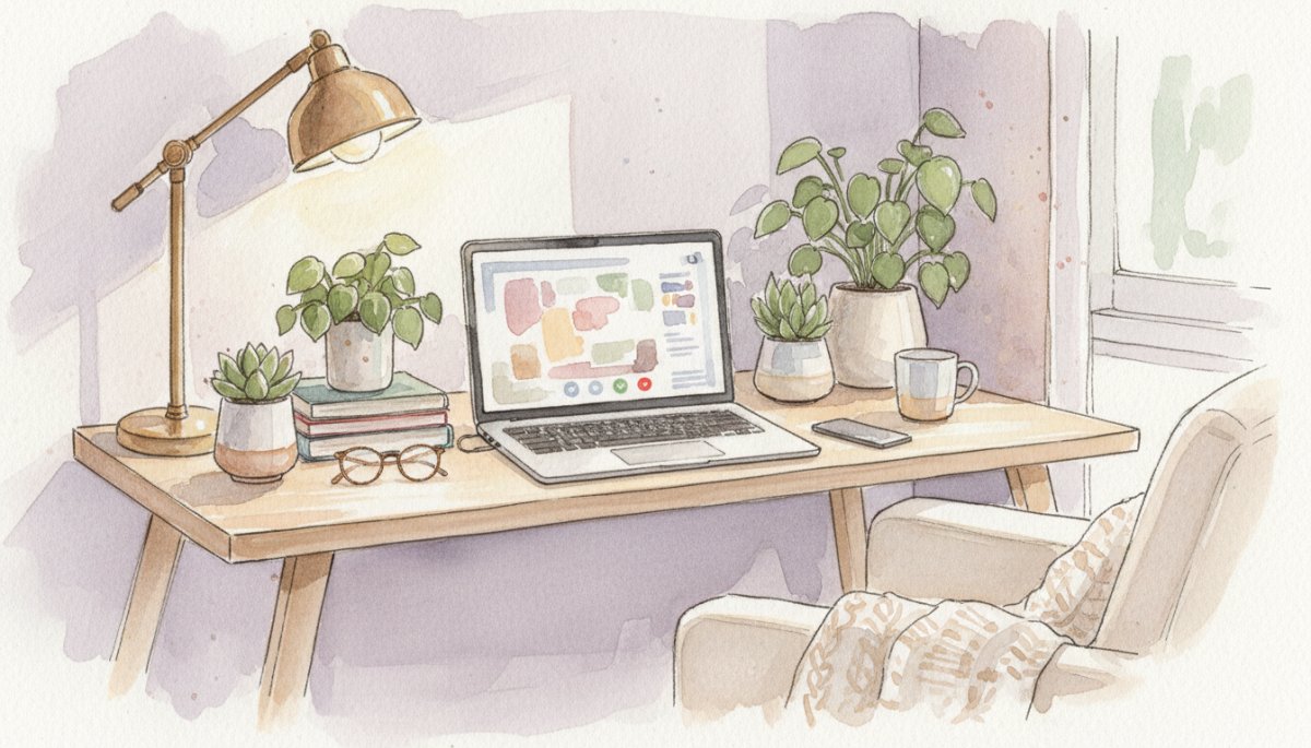 オンラインコミュニティで交流する在宅ワーカー