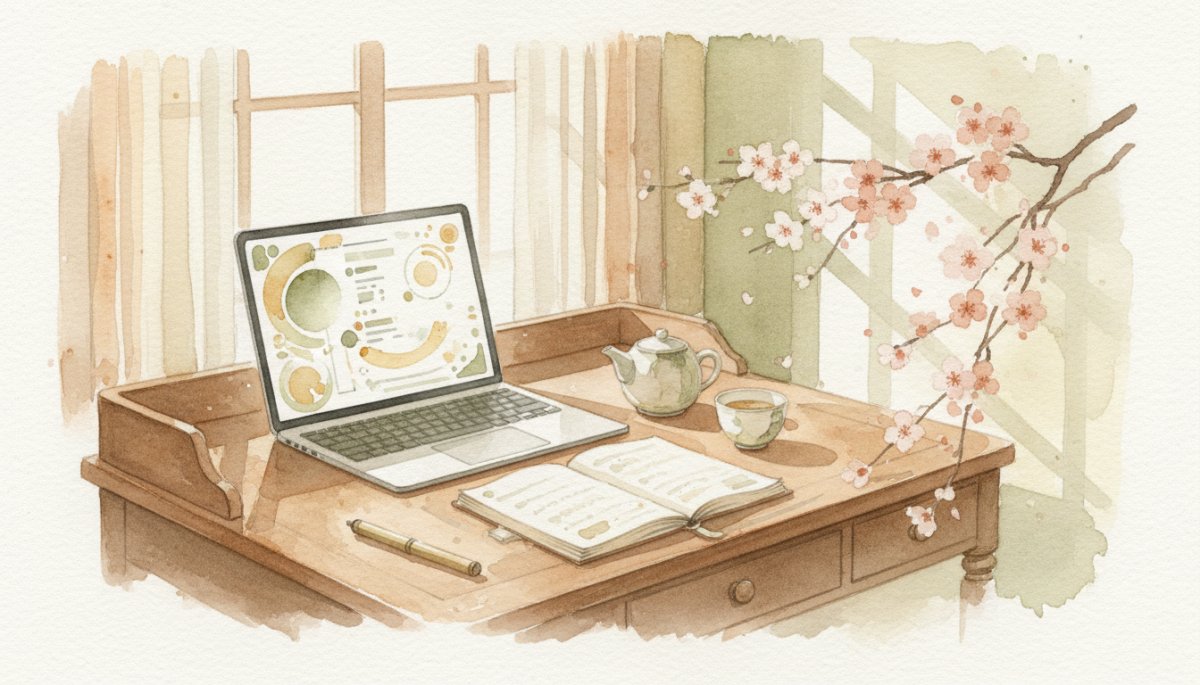 オンラインサポートを受けながら学習する様子