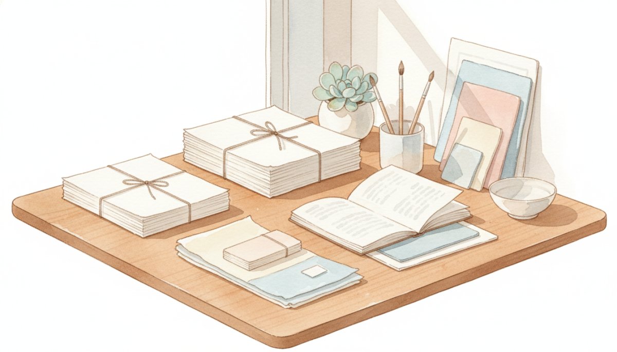 家計簿とパソコンで料金プランを確認する様子