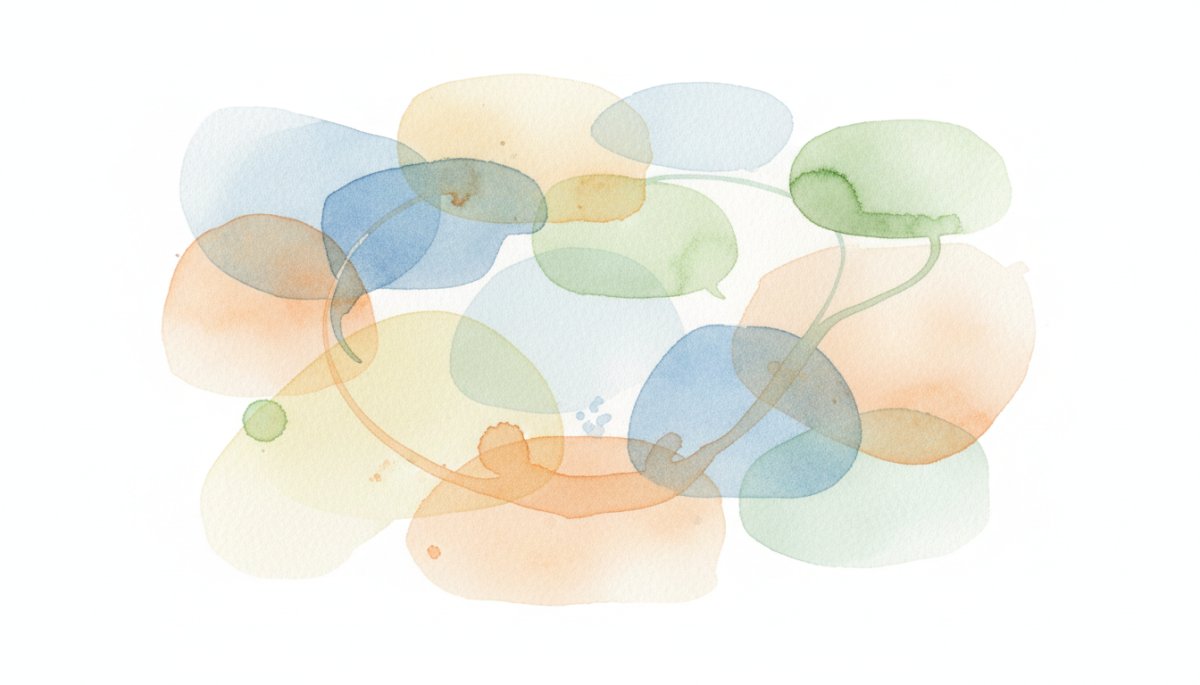 クライアントとのコミュニケーションを示す水彩画