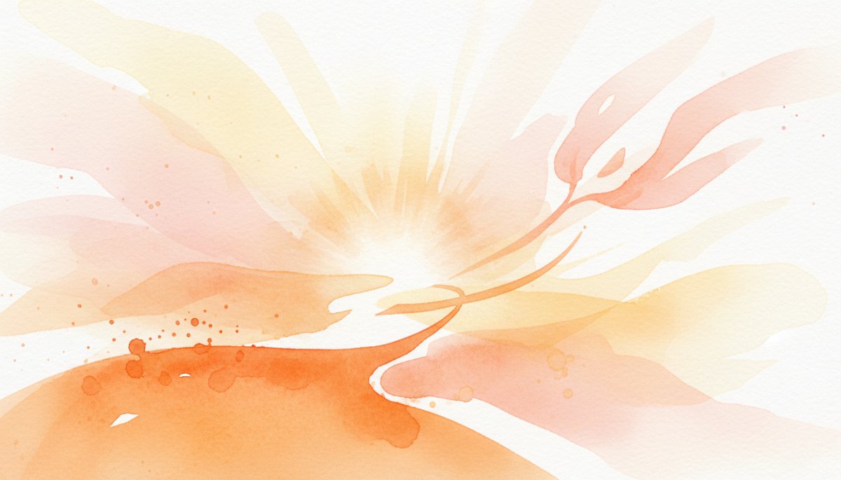 新しい一歩を踏み出すイメージ 水彩画