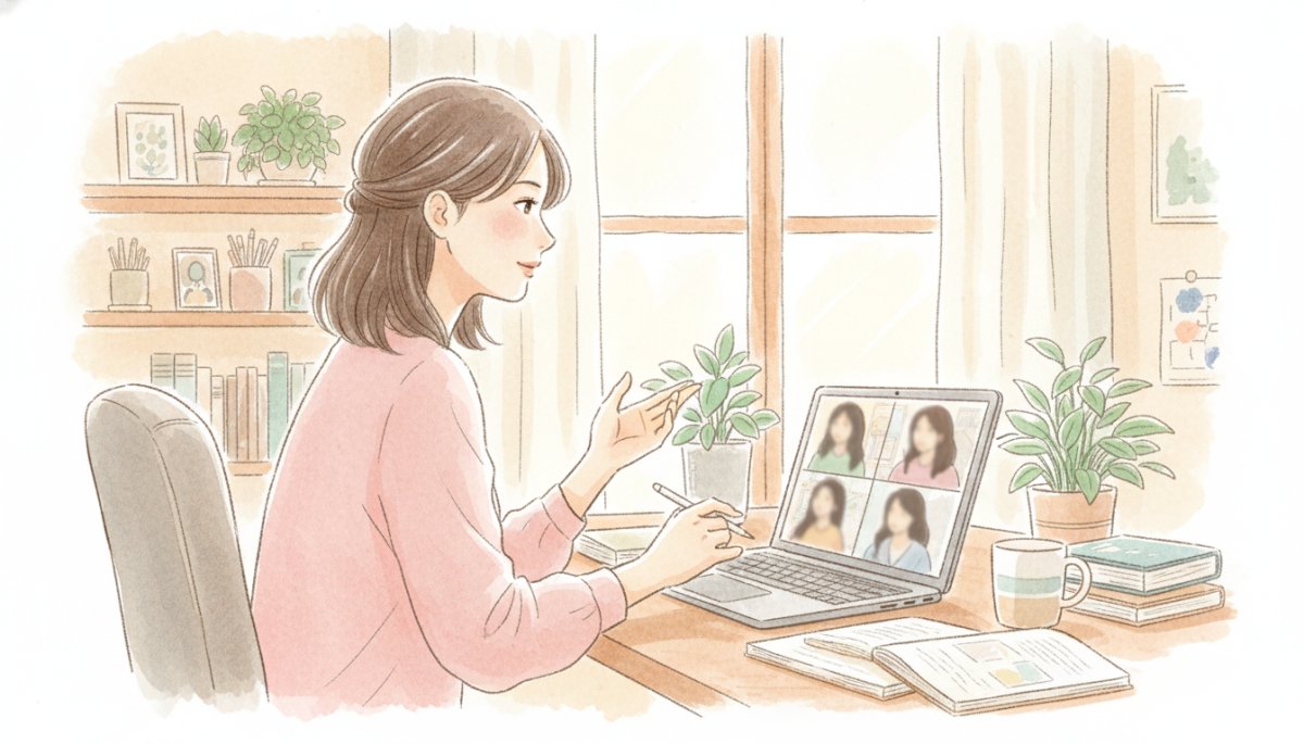 オンライン勉強会に参加する様子