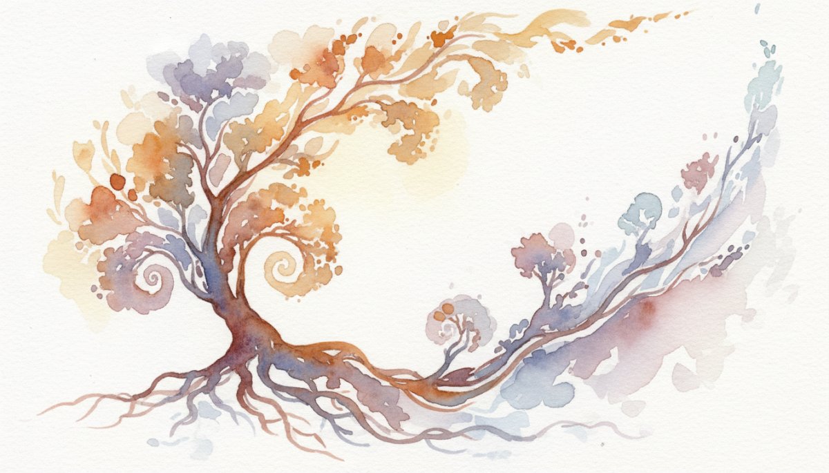 スキルアップを表現した水彩画イメージ