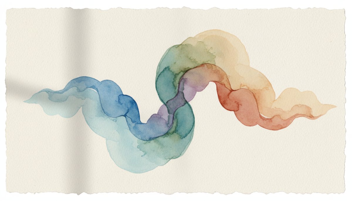 コミュニケーションを表現した水彩画