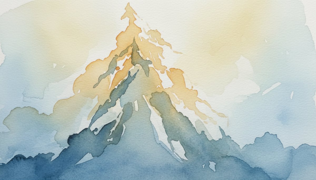 成功への道のりを表現した水彩画