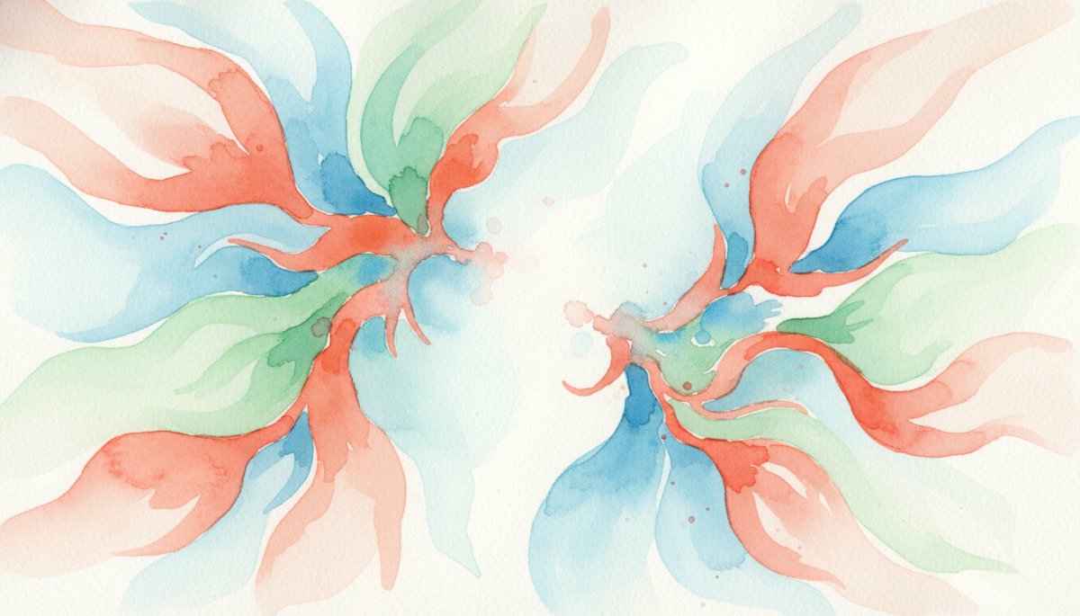 希望と可能性を表現した水彩画