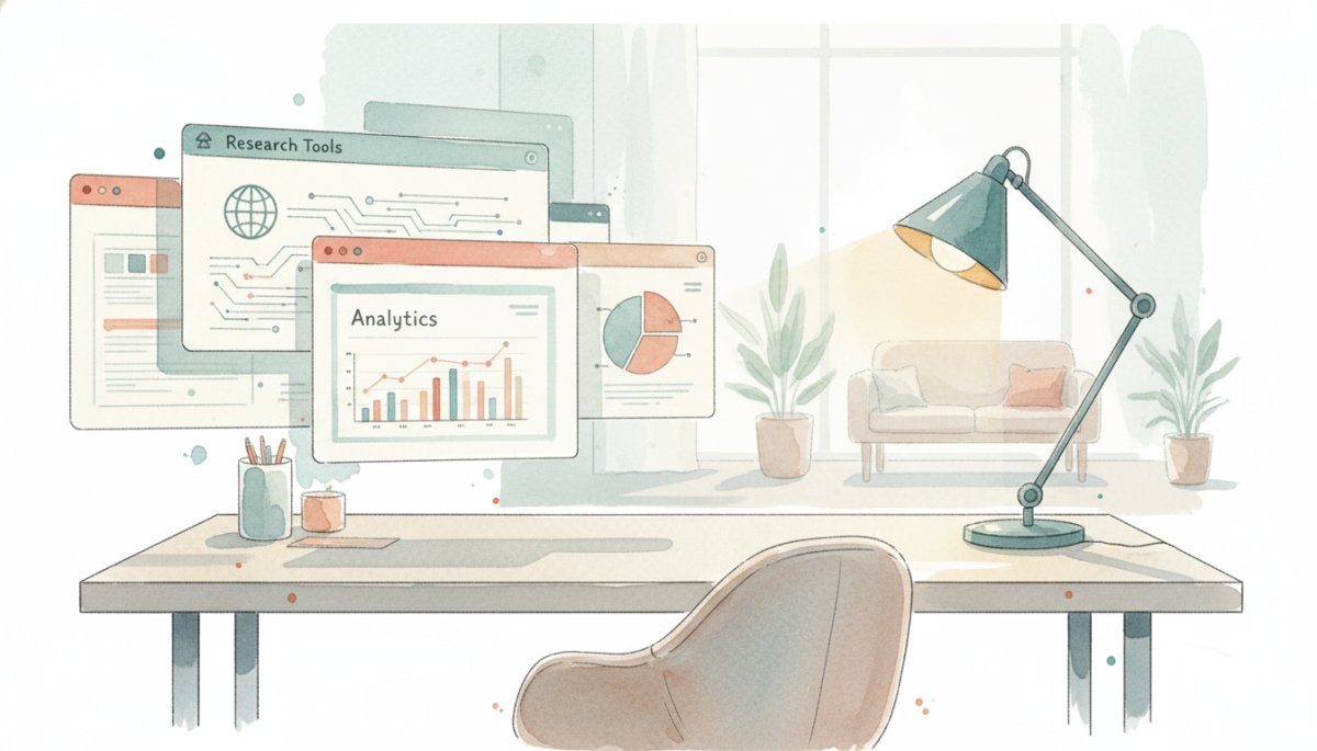 リサーチツールを活用する様子