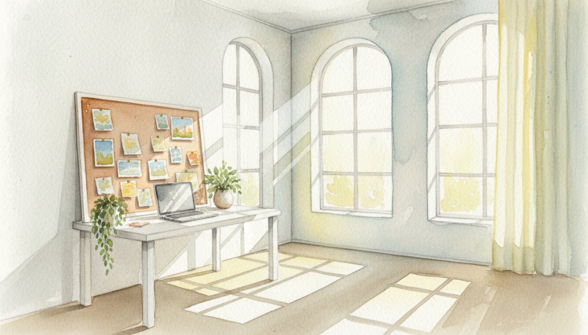 成長と変化を遂げたママの明るい未来を表現した希望に満ちた雰囲気