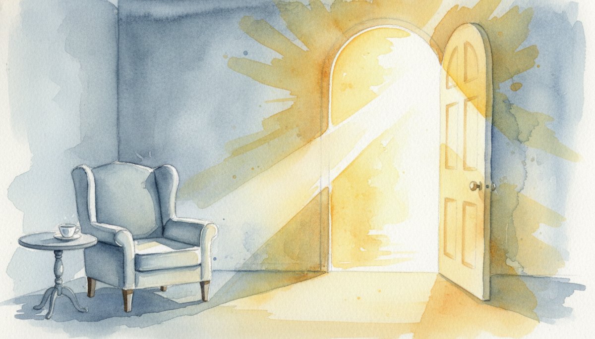 新しい一歩を踏み出すママの勇気と希望を表現した前向きなイメージ